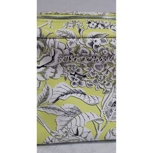 Betsey Johnson Neon Green Floral Make Up Bag